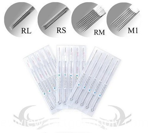 High Quality Sterilized Tattoo Needles with Blue Disinfection DOT